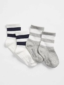 Kit com 2 pares de meias listradas Gap
