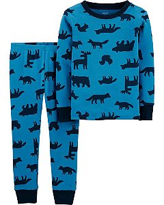 Pijama 2 Peças Manga Longa Criaturas do Bosque