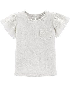 Camiseta Manga Tule com Bolso