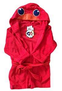 ROUPAO COM CAPUZ BORDADO VERMELHO TIP TOP