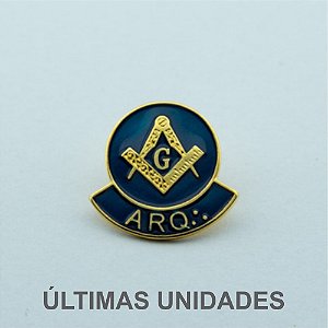 BT-171-A - Pin Esquadro e Compasso Azul - Arquiteto