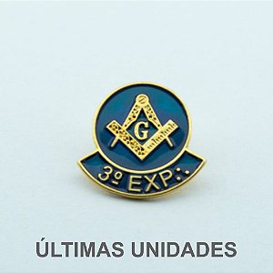 BT-216-A - Pin Esquadro e Compasso Azul - 3º Experto