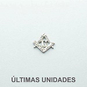 AP-018-N - Aplique Esquadro e Compasso Vazado Grande Niquelado - 13 mm