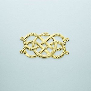 AP-021 - Aplique Ouroboros Infinito (Para Colar de Grão-Mestre) - 60x31 mm