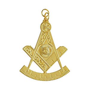 JO-046-D - Joia Past Master ou Mestre Instalado Dourado (Sem Coroa)