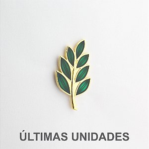 AP-033 - Aplique Acácia Grande com Grampo - 22x40 mm