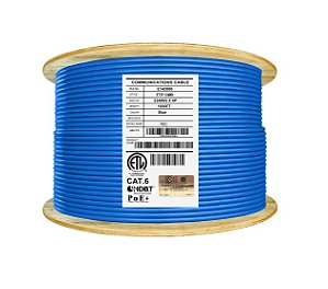 CABO LAN 4P CAT6 U/UTP CM 100% COBRE 23AWG (CX C/ 305MT) AZUL ANATEL - NORPHEL