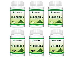 Kit 6 Chlorella 720 Cápsulas - 500 mg Status Verde