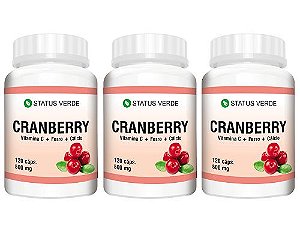 Kit 3 Cranberry 360 Cápsulas - 500 mg Status Verde