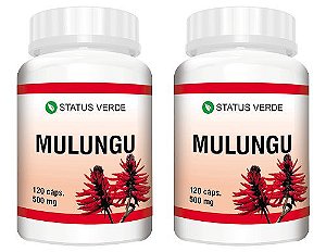 Kit 2 Mulungu 240 Cápsulas 500 mg Status Verde
