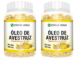 Kit 2 Óleo De Avestruz 120 Cápsulas 500 mg Status Verde