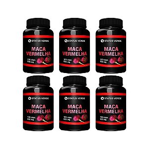 Kit 6 Maca Peruana Vermelha 720cáps 500mg - Status Verde