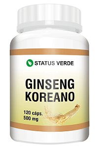 Ginseng Koreano 120cáps 500mg - Status Verde