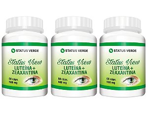 Kit 3 Status View Luteína+Zeaxantina 180cáps 500mg - Status Verde