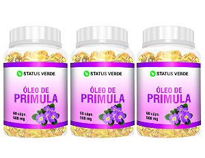 Kit 3 Óleo de Primula 180cáps 500mg - Status Verde
