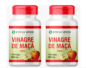 Kit 2 Vinagre de Maçã 240 Cápsulas - 500mg Status Verde