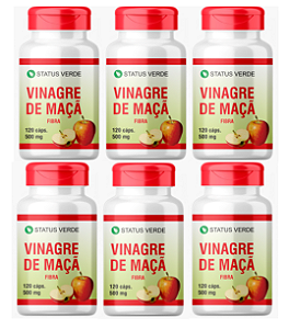 Kit 6 Vinagre de Maçã 720 Cápsulas - 500mg Status Verde
