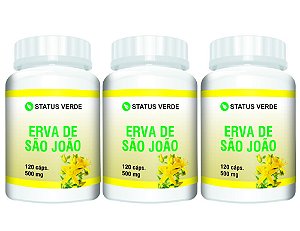 Kit 3 Erva de São João 360Cáps - 500mg Status Verde