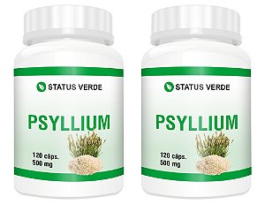 Kit 2 Psyllium 500mg 240 Cápsulas - Status Verde
