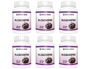 Kit 6 Alcachofra 500mg 720 Cápsulas - Status Verde
