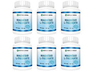 Kit 6 Magnésio L-Treonato 720cáps 500mg - Status Verde