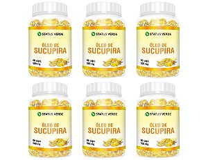 Kit 6 Óleo de Sucupira 500mg 360 Cápsulas - Status Verde