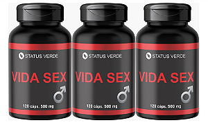 Kit 3 Vida Sex 500mg 360 Cápsulas - Status Verde