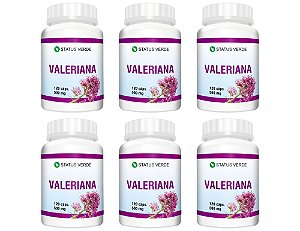 Kit 6 Valeriana 720Cáps 500mg Status Verde