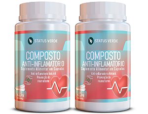 Kit 2 Composto Anti Inflamatorio 120 Cápsulas 500Mg Status Verde