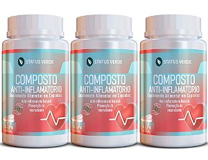 Kit 3 Composto Anti-inflamatório 360 Cápsulas 500Mg Status Verde