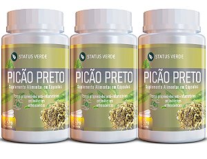 Kit 3 Picão Preto 180Cáps 500mg Status Verde