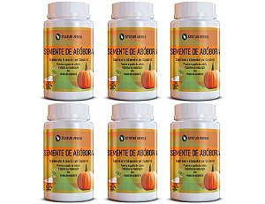 Kit 6 Semente de Abóbora 720Cáps 500mg Status Verde