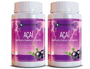 Kit 2 Açaí 120Cáps 500mg Status Verde