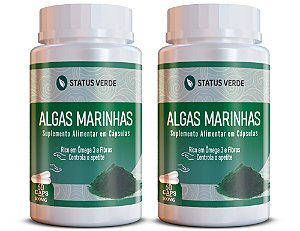 Kit 2 Algas Marinhas 120Cáps 500mg Status Verde