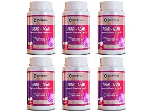 Kit 6 Agar - Agar 720Cáps 500mg Status Verde