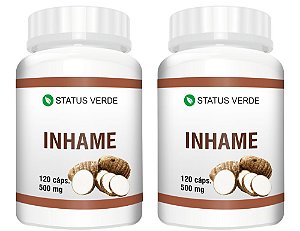 Kit 2 Inhame 240Cáps 500mg Status Verde