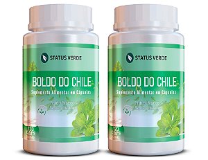 Kit 2 Boldo do Chile 240Cáps 500mg Status Verde