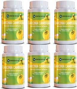 Kit 6 Garcinia Cambogia 720Cáps 500mg Status Verde