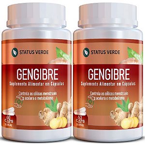 Kit 2 Gengibre 120Cáps 500mg Status Verde