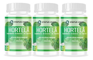 Kit 3 Hortelã 360 Cápsulas 500mg Status Verde