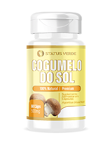 Cogumelo do Sol 60 Cápsulas 500 mg Status Verde