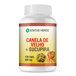 Canela de Velho + Sucupira 120 Cápsulas 500mg Status Verde