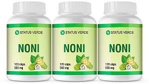 Kit 3 Noni 360 Capsulas 500 mg Status Verde