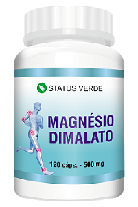 Kit 12 Magnésio Dimalato 1440 Cápsulas 500mg Status Verde