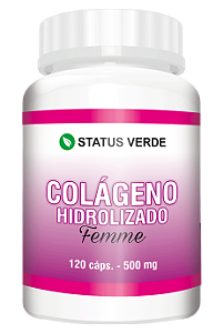Kit 12 Colágeno Hidrolizado Femme 1440 cápsulas 500mg - Status Verde