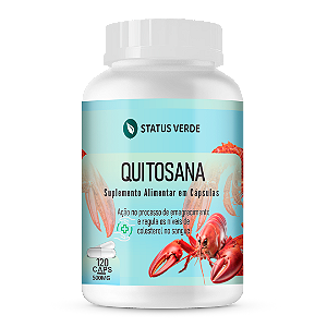 Kit 12 Quitosana 1440 Cápsulas 500mg Status Verde