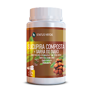 Kit 12 Sucupira Composta + Garra do Diabo 1440 Cápsulas 500mg Status Verde