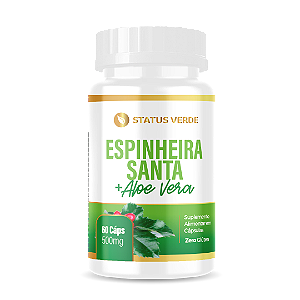 Espinheira Santa + Aloe vera 60 Cápsulas 500mg Status Verde