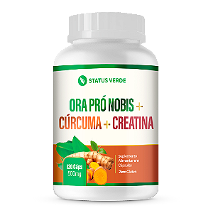Ora Pró Nobis + Cúrcuma + Creatina 120 Cápsulas 500 mg Status Verde