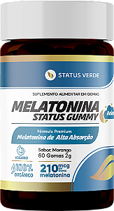 Melatonina Status Gummy 60 Gomas sabor Morango 2g Status Verde